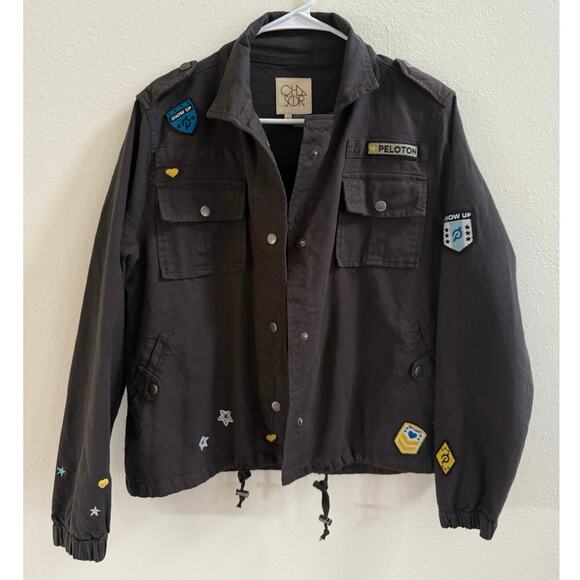 RARE Chaser x Peloton Patchwork Utility Military Jacket Brown Canvas Women’s Med - Picture 5 of 15